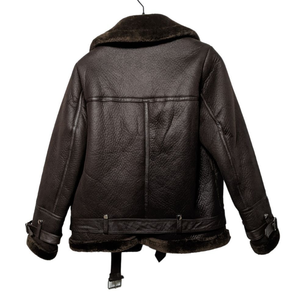 NWOT MOLLY BRACKEN Faux Leather Shearling Lined Moto Jacket M - Picture 6 of 8